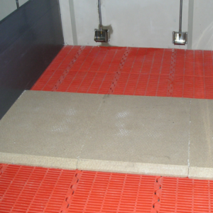 Placa calefacción hidraulica de hormigón polímero
